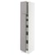 SEKTION / MAXIMERA Gabinete alto 2 puertas 5 cajones, blanco/Bodbyn gris, 38x61x203 cm