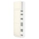 SEKTION / MAXIMERA Gabinete alto 2 puertas 5 cajones, blanco/Bodbyn hueso, 61x37x203 cm