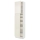 SEKTION / MAXIMERA Gabinete alto 2 puertas 5 cajones, blanco/Bodbyn hueso, 61x37x229 cm