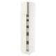 SEKTION / MAXIMERA Gabinete alto 2 puertas 5 cajones, blanco/Bodbyn hueso, 38x61x203 cm