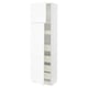 SEKTION / MAXIMERA Gabinete alto 2 puertas 5 cajones, blanco Enköping/blanco efecto madera, 61x37x203 cm