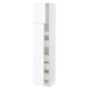 SEKTION / MAXIMERA Gabinete alto 2 puertas 5 cajones, blanco Enköping/blanco efecto madera, 46x37x203 cm