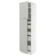 SEKTION / MAXIMERA Gabinete alto 2 puertas 5 cajones, blanco/Havstorp gris claro, 61x61x229 cm