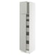 SEKTION / MAXIMERA Gabinete alto 2 puertas 5 cajones, blanco/Havstorp gris claro, 46x61x203 cm