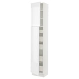 SEKTION / MAXIMERA Gabinete alto 2 puertas 5 cajones, blanco/Ringhult blanco, 46x37x229 cm