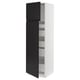 SEKTION / MAXIMERA Gabinete alto 2 puertas 5 cajones, blanco/Upplöv Carbón mate, 61x61x203 cm