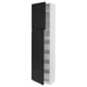 SEKTION / MAXIMERA Gabinete alto 2 puertas 5 cajones, blanco/Upplöv Carbón mate, 61x37x229 cm