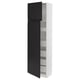 SEKTION / MAXIMERA Gabinete alto 2 puertas 5 cajones, blanco/Upplöv Carbón mate, 61x37x203 cm