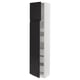 SEKTION / MAXIMERA Gabinete alto 2 puertas 5 cajones, blanco/Upplöv Carbón mate, 46x37x203 cm
