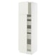 SEKTION / MAXIMERA Gabinete alto 2 puertas 5 cajones, blanco/Veddinge blanco, 61x61x203 cm