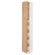 SEKTION / MAXIMERA Gabinete alto 2 puertas 5 cajones, blanco/Vedhamn roble, 38x37x229 cm