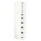 SEKTION / MAXIMERA Gabinete alto 2 puertas 5 cajones, blanco/Voxtorp blanco mate, 61x61x229 cm
