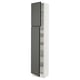 SEKTION / MAXIMERA Gabinete alto 2 puertas 5 cajones, blanco/Voxtorp gris oscuro, 46x37x229 cm