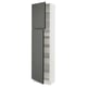 SEKTION / MAXIMERA Gabinete alto 2 puertas 5 cajones, blanco/Voxtorp gris oscuro, 61x37x229 cm