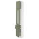 SEKTION / MAXIMERA Gabinete alto 3 puertas 2 cajones, blanco/Axstad verde grisáceo, 38x37x229 cm
