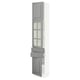 SEKTION / MAXIMERA Gabinete alto 3 puertas 2 cajones, blanco/Bodbyn gris, 38x37x203 cm