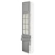 SEKTION / MAXIMERA Gabinete alto 3 puertas 2 cajones, blanco/Bodbyn gris, 46x37x229 cm