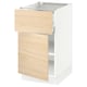 SEKTION / MAXIMERA Gabinete bajo 1 puerta 1 cajón, blanco/Askersund efecto fresno claro, 46x61x76 cm