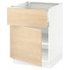Opción: SEKTION / MAXIMERA Gabinete bajo 1 puerta 1 cajón, blanco/Askersund efecto fresno claro, 61x61x76 cm
