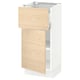 Opción: SEKTION / MAXIMERA Gabinete bajo 1 puerta 1 cajón, blanco/Askersund efecto fresno claro, 38x37x76 cm