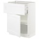 SEKTION / MAXIMERA Gabinete bajo 1 puerta 1 cajón, blanco/Axstad blanco mate, 61x37x76 cm