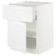 SEKTION / MAXIMERA Gabinete bajo 1 puerta 1 cajón, blanco/Axstad blanco mate, 61x61x76 cm