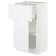 SEKTION / MAXIMERA Gabinete bajo 1 puerta 1 cajón, blanco/Axstad blanco mate, 46x37x76 cm