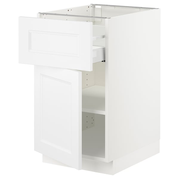 SEKTION / MAXIMERA Gabinete bajo 1 puerta 1 cajón, blanco/Axstad blanco mate, 46x61x76 cm