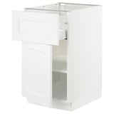 SEKTION / MAXIMERA Gabinete bajo 1 puerta 1 cajón, blanco/Axstad blanco mate, 46x61x76 cm