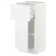 SEKTION / MAXIMERA Gabinete bajo 1 puerta 1 cajón, blanco/Axstad blanco mate, 38x37x76 cm