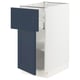 SEKTION / MAXIMERA Gabinete bajo 1 puerta 1 cajón, blanco Axstad/mate azul, 38x61x76 cm