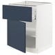 SEKTION / MAXIMERA Gabinete bajo 1 puerta 1 cajón, blanco Axstad/mate azul, 61x61x76 cm