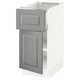 SEKTION / MAXIMERA Gabinete bajo 1 puerta 1 cajón, blanco/Bodbyn gris, 38x61x76 cm