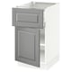 SEKTION / MAXIMERA Gabinete bajo 1 puerta 1 cajón, blanco/Bodbyn gris, 46x61x76 cm