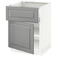SEKTION / MAXIMERA Gabinete bajo 1 puerta 1 cajón, blanco/Bodbyn gris, 61x61x76 cm