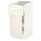 SEKTION / MAXIMERA Gabinete bajo 1 puerta 1 cajón, blanco/Bodbyn hueso, 38x61x76 cm