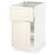 SEKTION / MAXIMERA Gabinete bajo 1 puerta 1 cajón, blanco/Bodbyn hueso, 46x61x76 cm