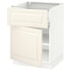 SEKTION / MAXIMERA Gabinete bajo 1 puerta 1 cajón, blanco/Bodbyn hueso, 61x61x76 cm