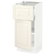SEKTION / MAXIMERA Gabinete bajo 1 puerta 1 cajón, blanco/Bodbyn hueso, 38x37x76 cm