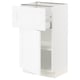 SEKTION / MAXIMERA Gabinete bajo 1 puerta 1 cajón, blanco Enköping/blanco efecto madera, 46x37x76 cm