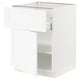 SEKTION / MAXIMERA Gabinete bajo 1 puerta 1 cajón, blanco Enköping/blanco efecto madera, 61x61x76 cm