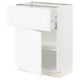SEKTION / MAXIMERA Gabinete bajo 1 puerta 1 cajón, blanco Enköping/blanco efecto madera, 61x37x76 cm