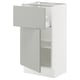 SEKTION / MAXIMERA Gabinete bajo 1 puerta 1 cajón, blanco/Havstorp gris claro, 46x37x76 cm