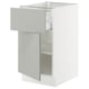 SEKTION / MAXIMERA Gabinete bajo 1 puerta 1 cajón, blanco/Havstorp gris claro, 46x61x76 cm
