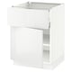 SEKTION / MAXIMERA Gabinete bajo 1 puerta 1 cajón, blanco/Ringhult blanco, 61x61x76 cm