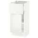 SEKTION / MAXIMERA Gabinete bajo 1 puerta 1 cajón, blanco/Ringhult blanco, 38x37x76 cm