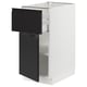SEKTION / MAXIMERA Gabinete bajo 1 puerta 1 cajón, blanco/Upplöv Carbón mate, 38x61x76 cm