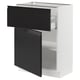 SEKTION / MAXIMERA Gabinete bajo 1 puerta 1 cajón, blanco/Upplöv Carbón mate, 61x37x76 cm