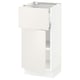 SEKTION / MAXIMERA Gabinete bajo 1 puerta 1 cajón, blanco/Veddinge blanco, 38x37x76 cm