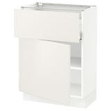 SEKTION / MAXIMERA Gabinete bajo 1 puerta 1 cajón, blanco/Veddinge blanco, 61x37x76 cm